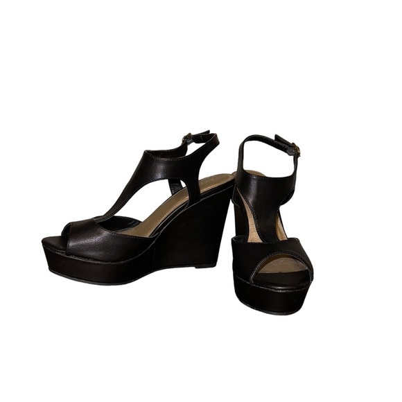 Cato black heels wedge size 8 - Picture 3 of 6